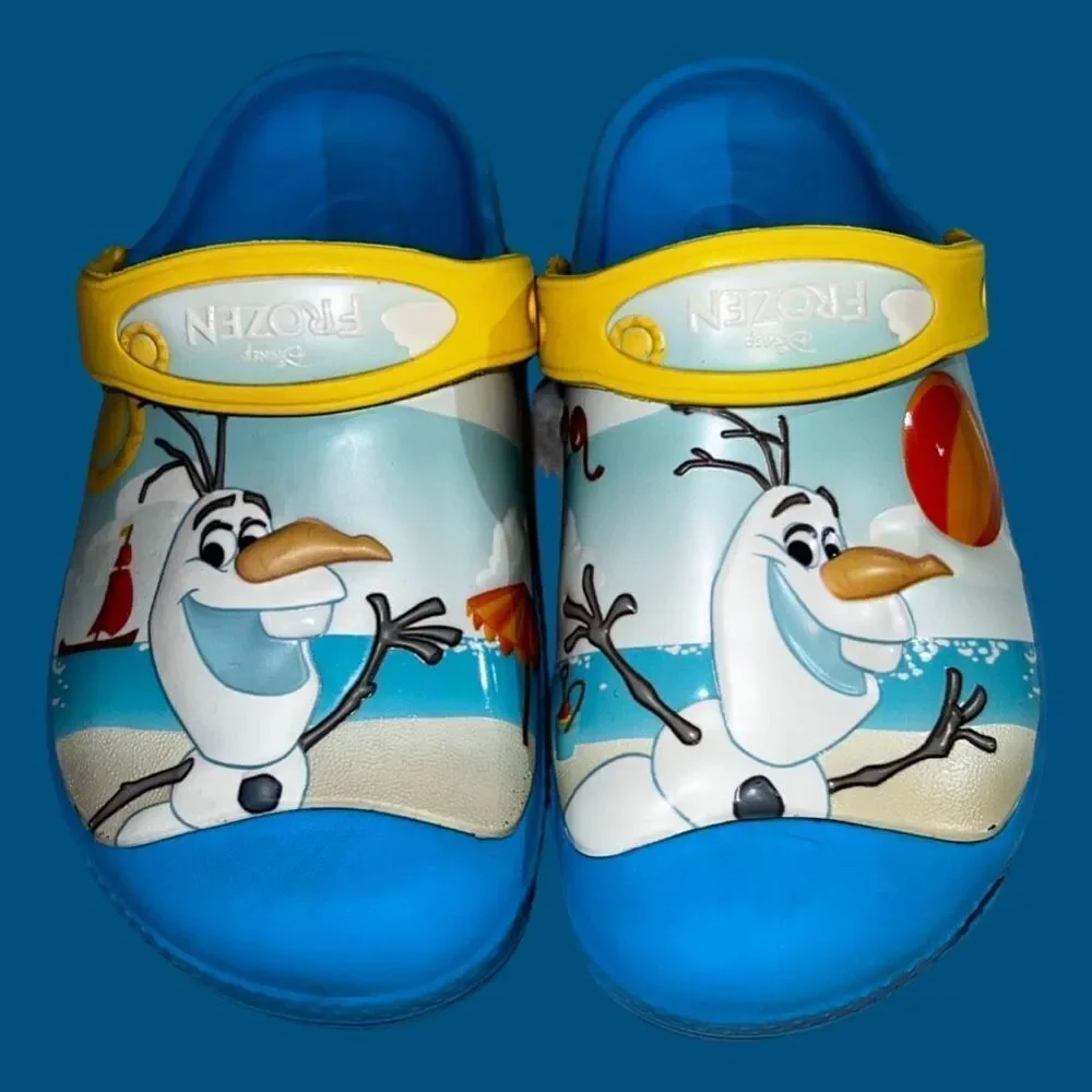 Toddler CROCS Disney Frozen Olaf Clog Electric Blue Size 12 13